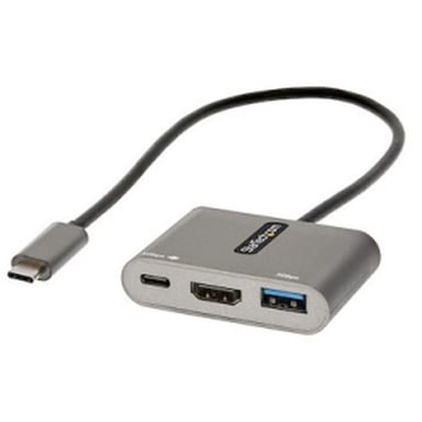 StarTech.com - CDP2HDUACP2 - Adaptador multipuerto USB-C a HDMI 4K, Hub USB 3.0, Docking Station