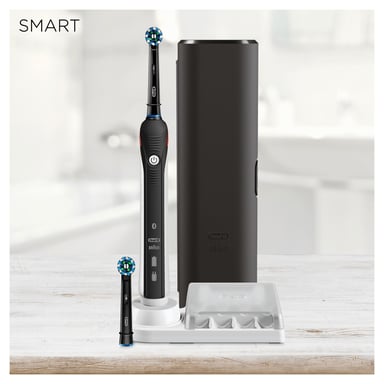 Spazzolino rotante oscillante per adulti Oral-B SmartSeries Smart 4 4500 Black Edition Nero