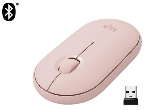 LOGITECH - Souris sans fil M350 Pebble - Rose