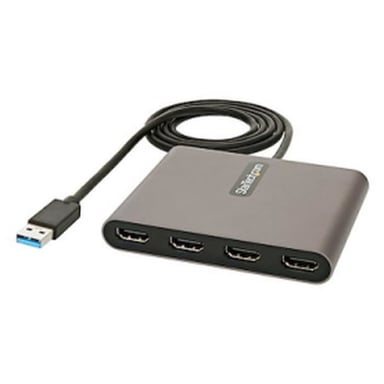 StarTech.com - USB32HD4 - Adaptador USB 3.0 a 4x HDMI - Conversor USB Tipo-A a HDMI cuádruple