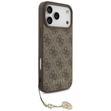 Custodia MagSafe Guess 4G Charms Collection per iPhone 17 Pro Max marrone
