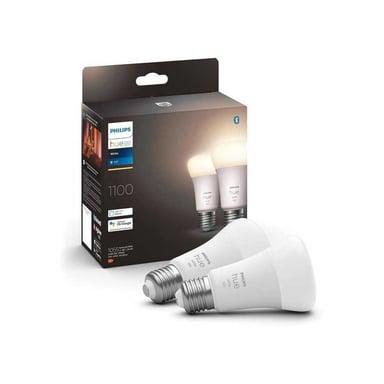 Pack de 2 ampoules connectées Philips Hue White E27 75W pour une ambiance lumineuse personnalisable