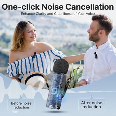 Boya BY-V4D – Micro sans fil 4 canaux, Lightning, réduction de bruit.