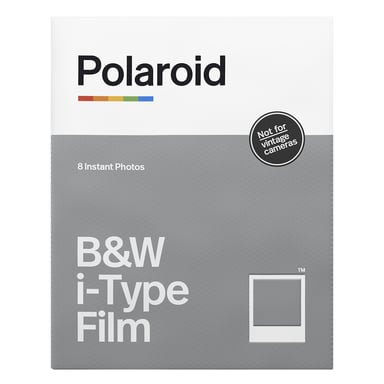 POLAROID Paquete de 8 películas i-Type Blanco y Negro para NOW i-Type Camera Blanco / Negro