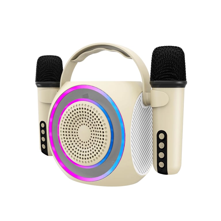 Haut-Parleur Celly PARTYMIC2 – Sans Fil, 6 W, 2 Micros, Lumières RVB