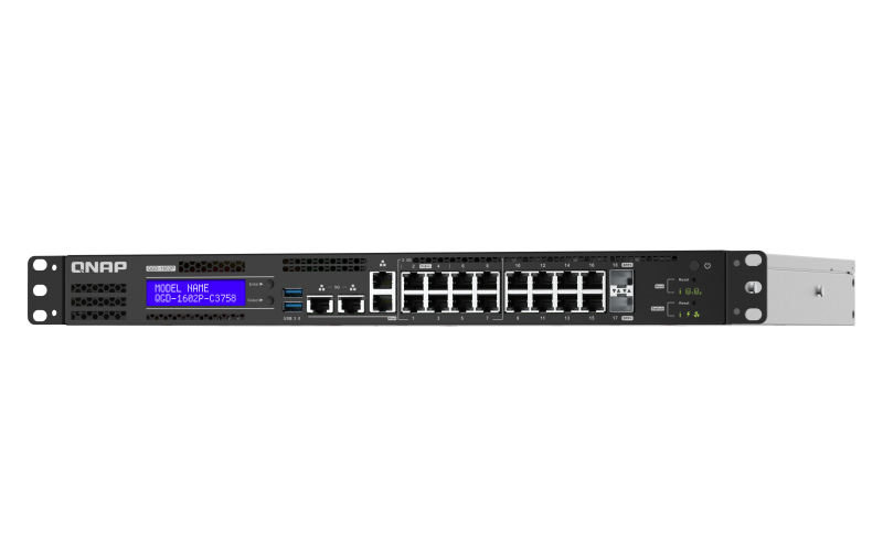 QNAP QGD Commutateur intelligent 4 x 10010002.5G PoE++ + 4 x 10010002.5G PoE+ + 8 x 101001000 PoE+ + 2 x 10 Gigabit SFP+ Montable sur rack PoE++ - vue 4