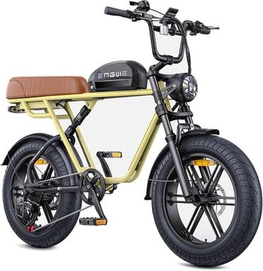 Vélo tout-terrain électrique ENGWE M1 20 pouces avec batterie 48 V 15,6 Ah, VTT tout suspendu 250 W - Jaune