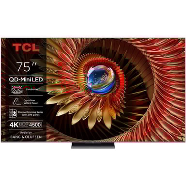 TV QD Mini LED Tcl 75C89K 189 cm 4K UHD 2025 Aluminium brossé