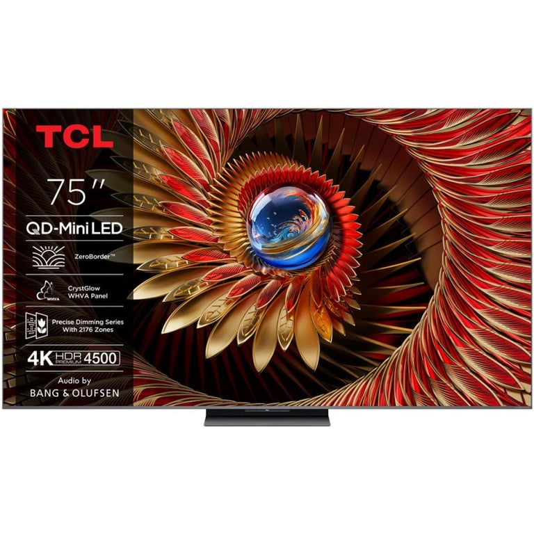 TV QD Mini LED Tcl 75C89K 189 cm 4K UHD 2025 Aluminium brossé - vue 5