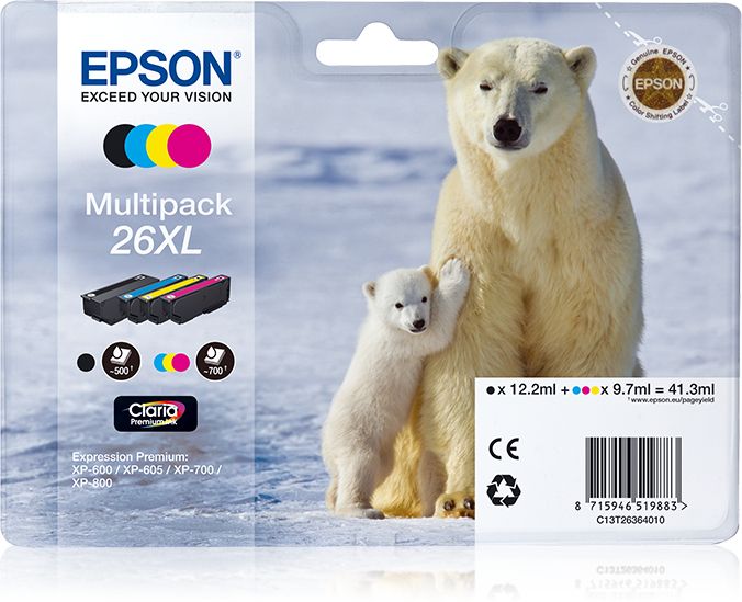 Cartouche D'encre Multipack 18 Epson Les 4 Cartouches 19 7 Ml - vue 7
