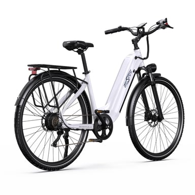 E-bike  ONESPORT OT05 PRO - Motor 250W Batería 36V22.5AH Neumáticos De 28 Pulgadas frenos de disco - Blanco