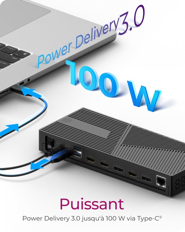 ICY BOX IB DK2246AC Avec fil USB 3.2 Gen 2 3.1 Gen 2 Type A Neuf - vue 3
