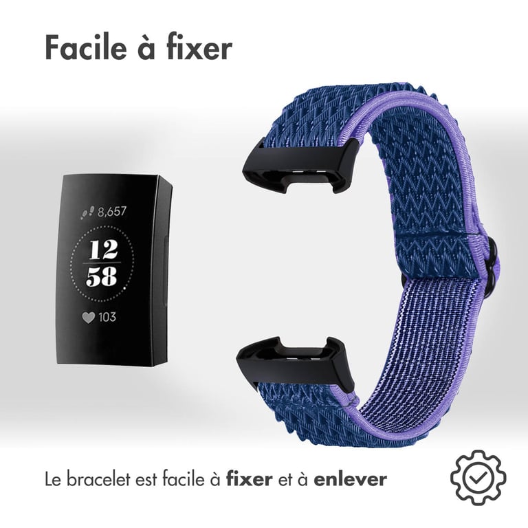 imoshion Bracelet élastique en nylon pour le Fitbit Charge 3 / 4 Neuf - vue 5