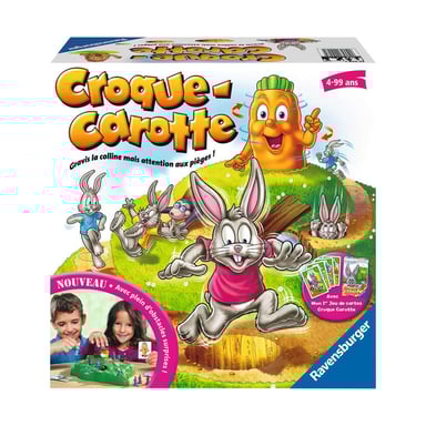 Jeu Croque Carotte avec Jeu de Cartes Exclusif pour Amusement en Famille