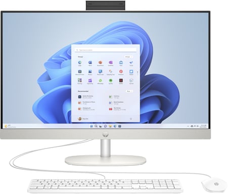 HP 27-cr0005ng AMD Ryzen? 3 7320U 68,6 cm (27'') 1920 x 1080 pixel PC All-in-One 8 GB LPDDR5-SDRAM 512 GB SSD Windows 11 Home Wi-Fi 6 (802.11ax) Bianco