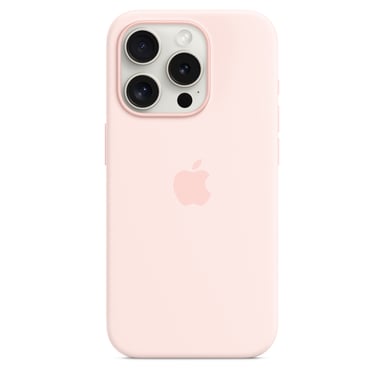 Funda de silicona con MagSafe para iPhone 15 Pro Rosa Pálido