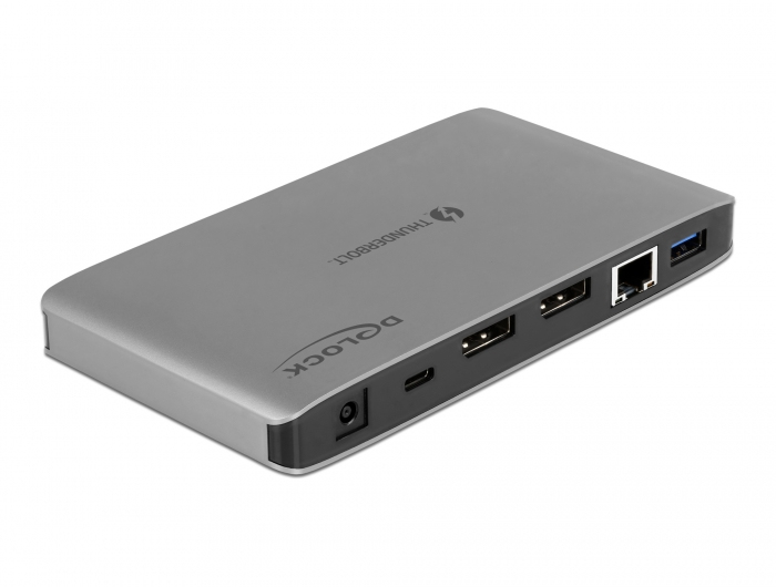 DeLOCK Station d'accueil 8K Thunderbolt 3 Deux DisplayPort / USB / LAN / SD / Audio / PD 3.0 Neuf