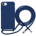 Coque pour iPhone 7 / 8 en TPU Premium Color Lace avec Cordon Tour de Cou Bleu marine