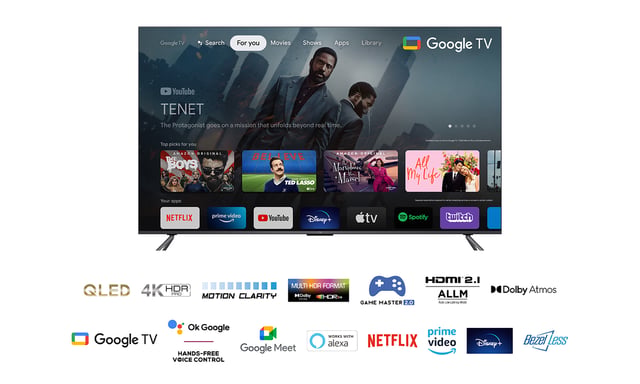 TCL C64 85C649 TV 2,16 m (85'') 4K Ultra HD Smart TV Wifi Titane