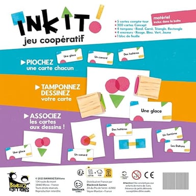 Ink IT - Jeu de société coopératif - de 2 à 8 Joueurs - créativité et Imagination - dès 7 Ans - Jeu d'ambiance - Bankiiiz - Blackrock Games, Rouge, Bleu, Vert, Jaune