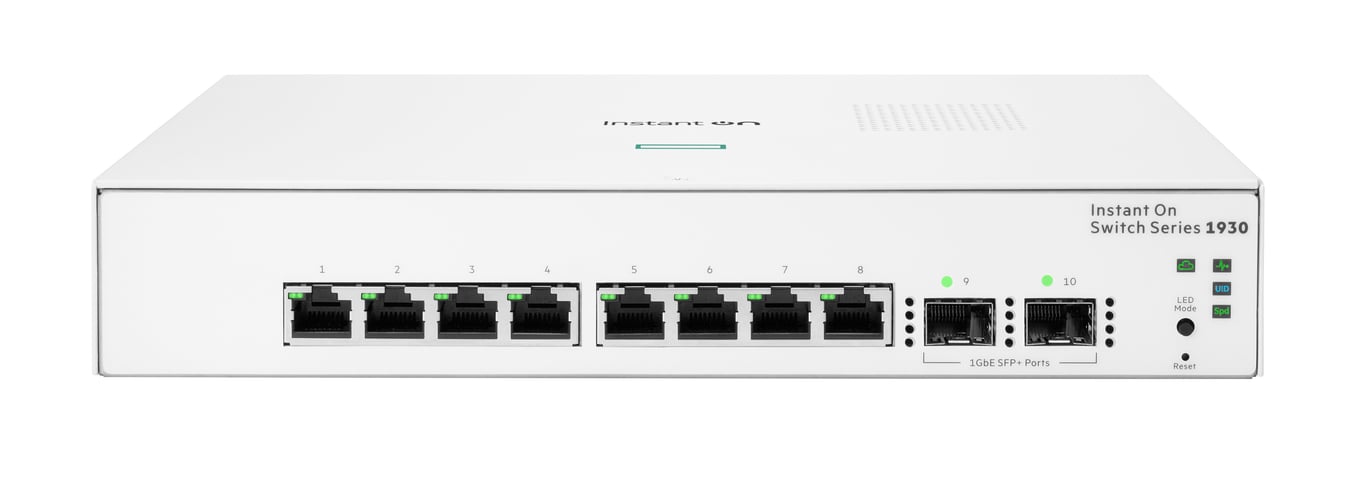 HPE Networking Instant On 1930 8G 2SFP Switch Commutateur C3 Géré 8 x 101001000 + 2 x Gigabit SFP de bureau - vue 2