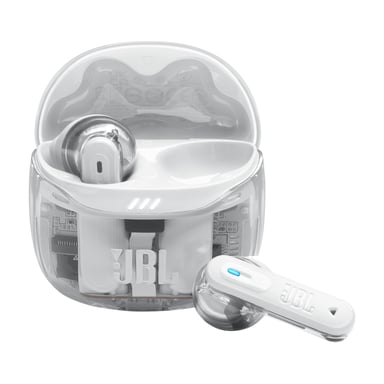 JBL Tune Flex 2 Ghost Edition Casque True Wireless Stereo (TWS) Ecouteurs Appels/Musique Bluetooth Blanc