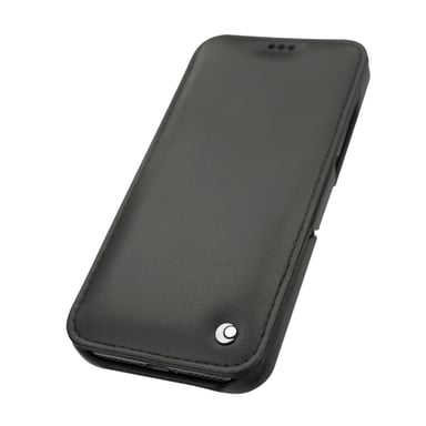 Funda de piel Apple iPhone 11 Pro Max - Solapa horizontal - Negro - Piel lisa