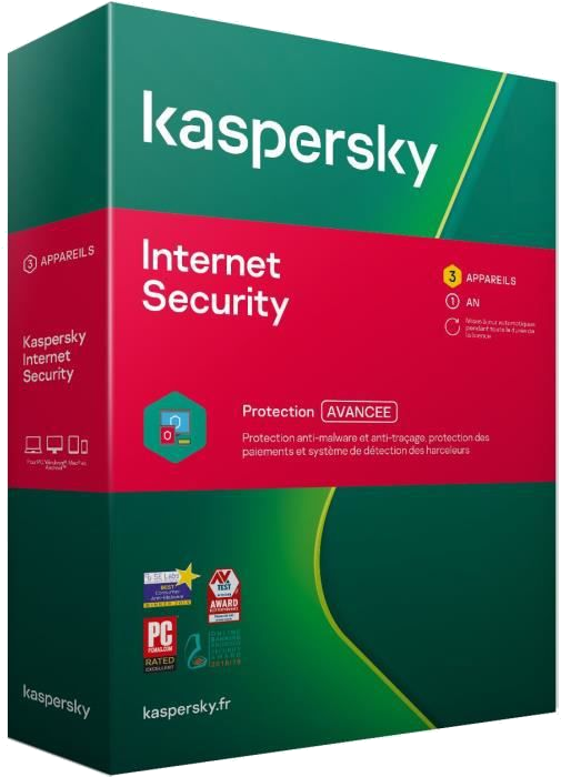 KASPERSKY Internet Security 2020, 3 postes, 1 an