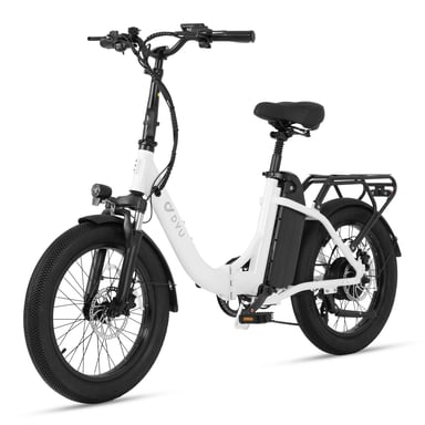 Bicicletta Elettrica C9 | Motore 250W | Batteria 48V 15.6Ah | Pnei da 20 PolliciT | Velocità Massima 25 km/h | Autonomia 100 km | Bianco