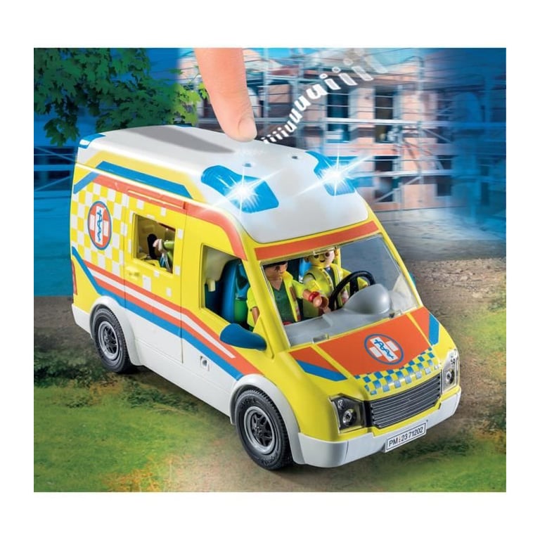 PLAYMOBIL - 71202 - City Action Les Secouristes - Ambulance avec effets lumineux et sonore - Neuf