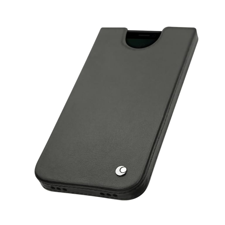 Pochette cuir Apple iPhone 13 Pro Max - Pochette - Noir - Cuir lisse