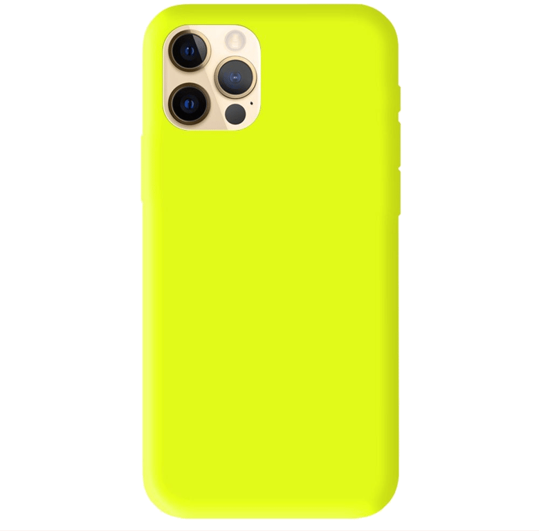 Coque silicone unie compatible Mat Jaune Apple iPhone 12 Pro