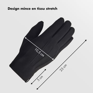 Selencia Gants Tactiles Effet Daim - Femme - Taille M - Noir