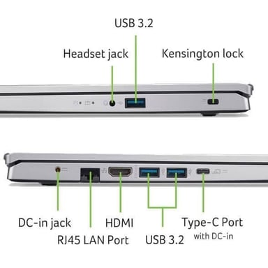 PC Portable  Aspire Go AG15-42P-R3N4 - Windows 11 - 15,6'' FHD - AMD Ryzen 7-5825U - AMD Radeon GCN - RAM 16Go - 1To SSD -AZERTY