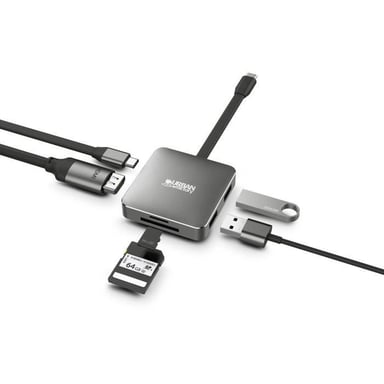 Urban Factory HUBEE LIGHT USB 3.2 Gen 1 (3.1 Gen 1) Tipo-C Grigio