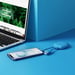 Câble Multi-Connecteurs USB 4 en 1 - Chargeur Universel et Batterie Externe 3000 mAh en Plastique Recyclé - Xoopar Gamma Lite Bleu