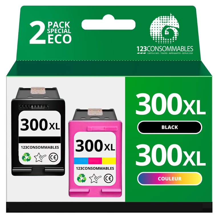 Pack compatible 2 cartouches HP 300 et couleur Neuf