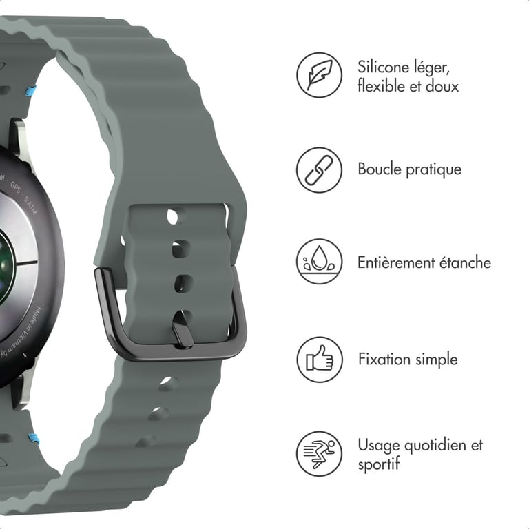 Bracelet imoshion 20mm Wave en silicone - vue 9