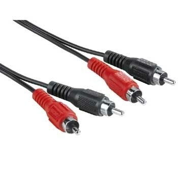 Hama Audio Cable 2 RCA Male Plugs - 2 RCA Male Plugs, 2.5 m câble audio 2,5 m 2 x RCA Noir