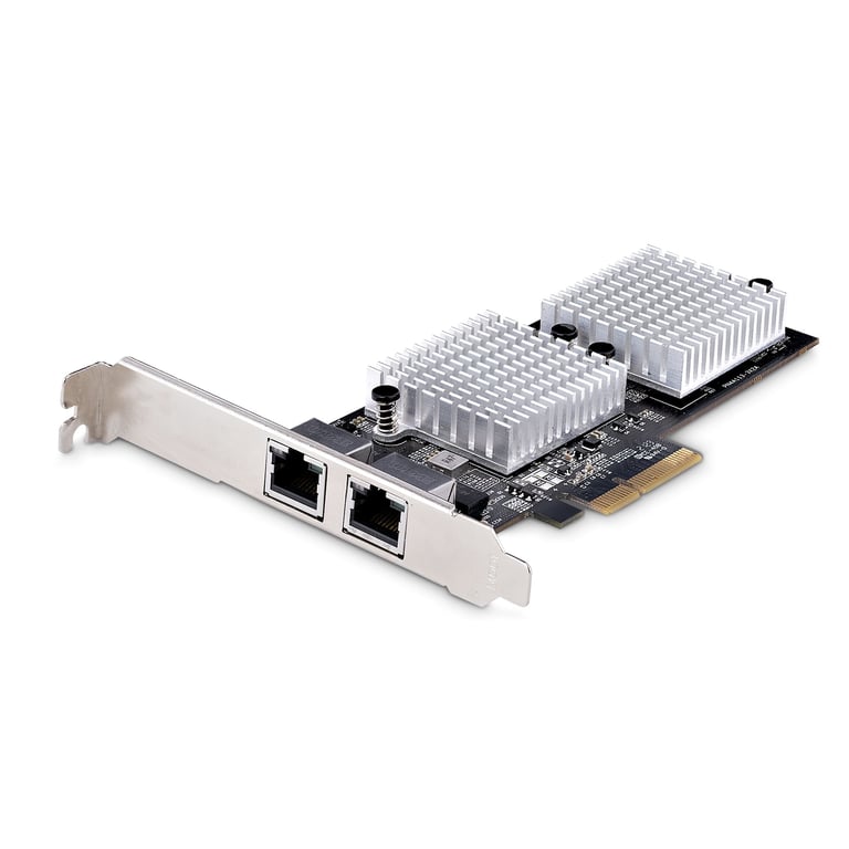 StarTech.com Carte Adaptateur Réseau PCIe 10GbE 2 Ports Carte Ethernet Adaptateur réseau PCIe 3.0 x4 profil bas 10 Gigabit Ethernet x 2 - vue 3