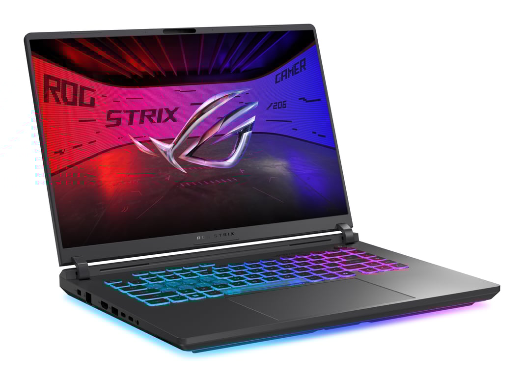 ASUS ROG Strix G16 G615JMR-RV185W laptop Intel® Core™ i7 i7-14650HX Ordinateur portable 40,6 cm (16 ) WUXGA 16 Go DDR5-SDRAM 512 Go SSD NVIDIA GeForce RTX 5060 Wi-Fi 7 (802.11be) Windows 11 Home Noir, Gris - Neuf