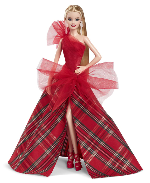 Poupée Barbie Holiday 2024 HRM61 – Poupée Blonde Avec Robe Bustier Rouge - vue 5