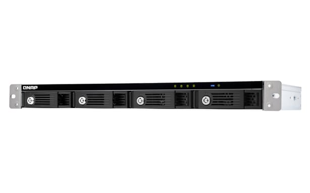 QNAP TR-004U Boîtier de disques de stockage Boîtier disque dur/SSD Noir, Gris 2.5/3.5''