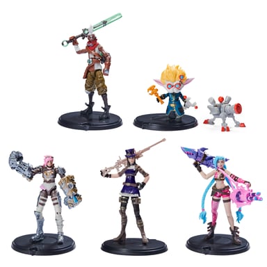 League of Legends COFFRET 5 FIGURINES 10 CM - Coffret des Deux Cités 5 Figurines Articulées 10 cm A Collectionner - Avec Détails Qualité Et Accessoires
