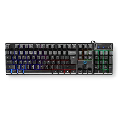 Pack Gaming 5-en-1 QWERTY avec Clavier, Souris et Casque Rétroéclairé LED Noir