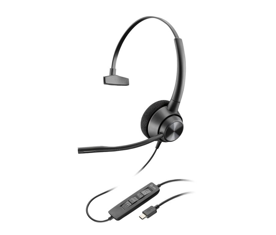 POLY Micro casque EncorePro 310 monaural USB C TAA Neuf - vue 2