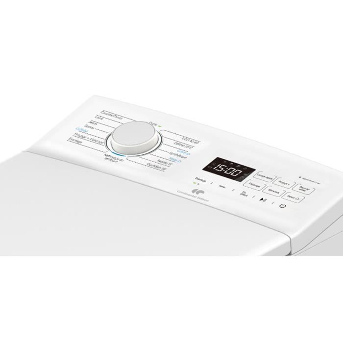 Lave linge top CONTINENTAL EDISON CELL712TW 7 kg Induction 40 cm 1200 trsmin - vue 5