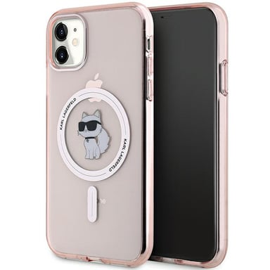 Funda Karl Lagerfeld Choupette MagSafe para iPhone 11/XR, rosa