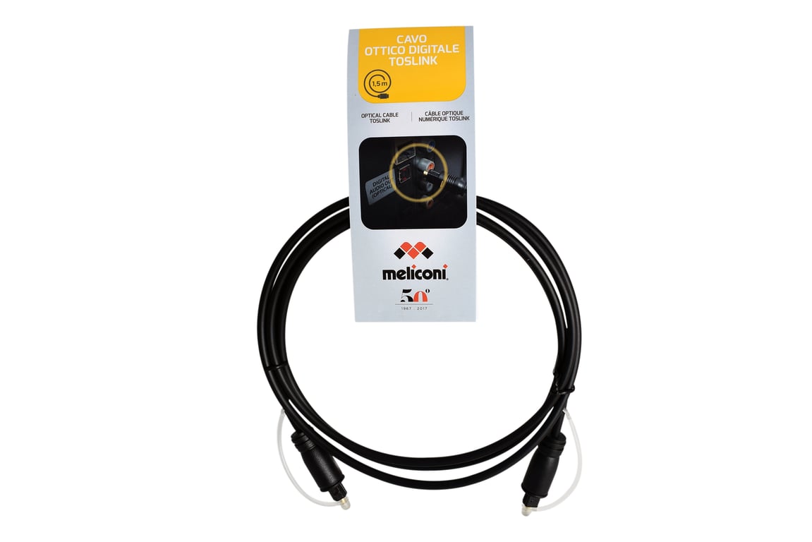 Meliconi 497202 Câble Audio 1,5 M Toslink