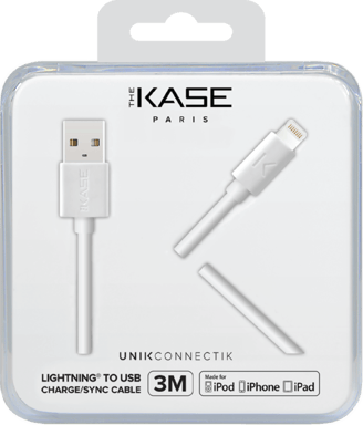 Cavo Lightning con certificazione MFi per ricarica/sincronizzazione Apple (3M), bianco brillante